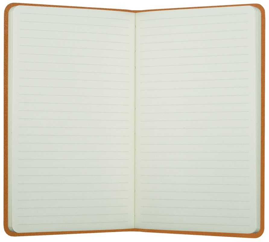 Notizbuch DIN A5 schmal (gebunden) | Echtleder | BOXCALF hellbraun